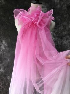 Pink Tulle Fabric For Summer Prom, Pink Fitted Tulle Fabric For Prom, Fitted Pink Organza Tulle Fabric, Sheer Pink Dress For Wedding, Pink Princess Tulle Fabric For Party, Pink Ruffled Tulle Fabric For Spring, Pink Ruffled Tulle Fabric, Pink Princess Style Tulle Fabric For Party, Pink Princess-style Tulle Fabric For Party