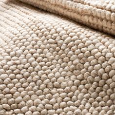 close up view of the texture of a rug