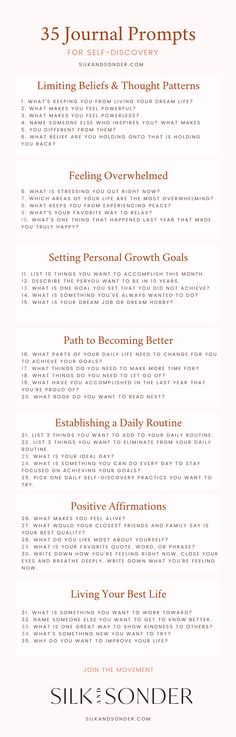 35 Journaling Prompts for Self-Discovery and Personal Growth – Silk + Sonder Who Do I Want To Be Worksheet, Act Like The Woman You Want To Become, Liz Whetstone, Journaling For Creativity, How To Brighten Someone's Day, Finding Your Style, Becoming Her, Small Goals