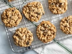 twelve cookies cooling on a wire rack