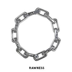 RAWNESS is a lifestyle jewelry brand originated in Los Angeles. The brand brings the combination of Southern California fitness culture and trendy fashion into jewelry design creating a brand new experience. This bracelet is made from titanium steel and coated with protective diamond layer Material: titanium steel Color: White Gold bracelet length: 14 - 19 cm Warranty RAWNESS jewels are carefully crafted using the finest materials. Wear them anytime, anywhere. RAWNESS offers 1 year warranty inte Modern Stainless Steel Jewelry For Streetwear, Luxury Stainless Steel Chain Bracelet With Rectangular Links, Silver Metal Bracelets For Streetwear, Stainless Steel Bracelet For Streetwear, Trendy Silver Chain Bracelet For Streetwear, Modern Chain Jewelry For Streetwear, Modern Silver Tarnish Resistant Bracelet, Modern Silver Chain Bracelet Tarnish Resistant, Modern Silver Chain Bracelet For Streetwear