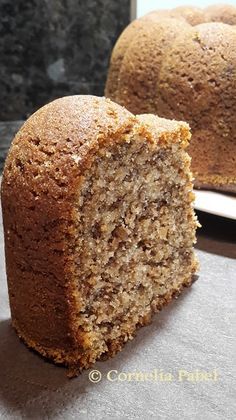 a loaf of cake sitting on top of a table