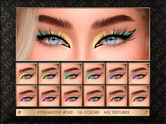 eyeshadow 101 colors hot textures for the simster's dollhouse dolls