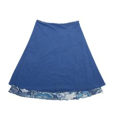 Item is in good used condition. >Size: S >Waist: 28" >Length: 25" Blue Fitted Casual Maxi Skirt, Stretch Blue Tiered Skirt, Casual Blue Cotton Maxi Skirt, Blue Flowy Cotton Skirt, Casual Blue Stretch Maxi Skirt, Blue Stretch Long Skirt, Blue Cotton Tiered Skirt, Blue Cotton Lined Skirt, Blue Cotton Skirt With Lined Detail