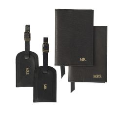 Mr & Mrs Leather Travel Set | VIDA VIDA | Wolf & Badger Leather Bag Tag, Leather Passport Holder, Leather Luggage Tags, Leather Passport Cover, Leather Saddle Bags, Leather Luggage, Travel Set, Buffalo Leather, Passport Cover