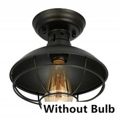 an image of a light fixture with the words without bulb