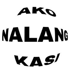 two black and white stickers with the words ako nalang kas