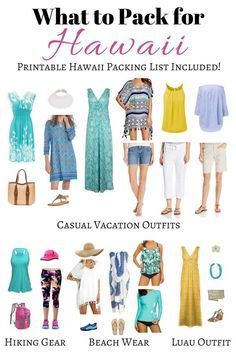 what to pack for hawaii printable hawaiian packing list includes casual vacation outfits and beach wear