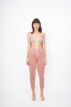 "Velvet sweatpants in rustic pink color. Velvet joggers, comfy and glamorous. Easy to dress up or down. Great for travel, yoga, daytime walks and evening parties, everywhere you want to feel comfortable and chic. Relaxed fit ---------------- These pants are made of stretch velvet fabric . with decorative tassels.  With loungewear this good, staying in might be the new going out. Dress it up or dress it down in oversized sweats and slouchy joggers.   SIZE S (US 4-6, UK 10-12)  Waist: 30''/76.5 cm Velvet Sweatpants, Decorative Tassels, Velvet Joggers, Going Out Dress, Womens Hoodies, Beautiful Suit, Black One Piece Swimsuit, Velvet Pants, One Piece Bodysuit