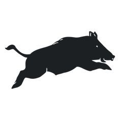 Wild boar leaping silhouette PNG Design Wild Boar Silhouette, Vector Design