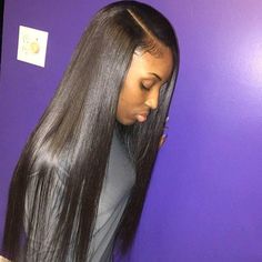 Her hair is silky pretty nice!!!! #silky#hair#nice#pretty#beautiful#natural#sideparting#pin Sew In Hairstyles, Brazilian Straight Hair, Human Virgin Hair, Hair Laid, Peruvian Hair, Straight Human Hair, Black Girls Hairstyles, Hair Bundles, Straight Hair