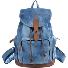 Young Lady'S Canvas School Backpack Daypack Bookbag Rucksack G00117 - Light Blue - 3Q07882516 - Bags, Women's Bags, Women's Backpacks  #WomensBackpacks #Bags # #Women's #Bags # #Women's #Backpacks Rucksack Pattern, Blue Backpacks, School Satchel, Sac Diy, Floral Backpack, Hiking Bag, Orange Light, Jeans Bag, Diaper Bags