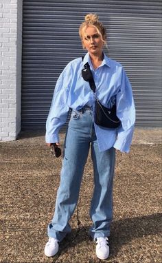 Oversized Shirt Outfit, Adrette Outfits, Mode Inspiration, Winter Fashion Outfits, Fashion Outfit, Outfits Casuales