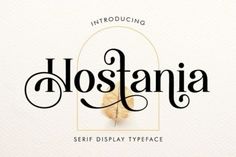 an old fashioned typeface with the word holspania written in cursive font