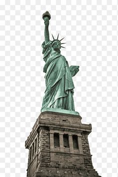 the statue of liberty in new york city, usa transparent background png clipart