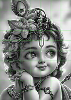 Cute Baby Krishna Drawing, Cute Krishna Sketch, Krishna Images Drawing, Cute Krishna Painting, Radhe Krishna Drawing, Cute Little Krishna Drawing, Cute Krishna Drawing