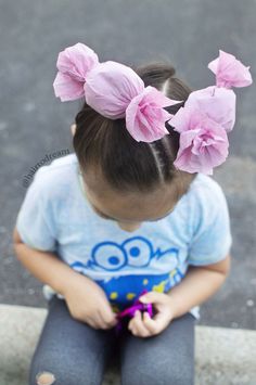 Troll Hair Diy, Crazy Hair For Kids, Wacky Hair Day Ideas, Girls School Hairstyles, Halloween Hairstyles, Wacky Hair Day, Candy Hair, Girls Fun, Wacky Hair Days