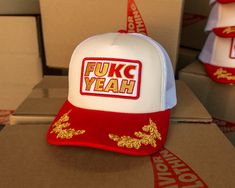 Gear up, Kansas City fans, because the ultimate game-day swagger has arrived – introducing our exclusive FUKC Yeah Trucker Hat! Crafted for the boldest fans, a hat this awesome is as rare as a Mahomes no-look pass. This limited-edition piece ensures you're in a league of your own, showcasing your die hard spirit. Elevate your fandom, defy the ordinary, and let your headwear do the talking. So, FUKC Yeah, get ready to turn heads and cheer on the home team with unparalleled style! 🏈🔥 A tradition Hip Hop Fan Gear Cap, Hip Hop Style Fan Gear Cap, Hip Hop Style Baseball Cap For Fan Merchandise, Vintage Lifestyle, Football And Basketball, Home Team, Die Hard, Snap Backs, Kansas City Chiefs