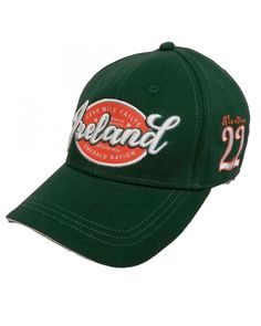 This bottle green cotton baseball cap is a part of the Traditional Craft Official Collection. It is one size and is adjustable at the back for your convenience. The cap features an orange badge and a 3D embroidered logo on the front and an embroidered 1922 logo on the side of the cap. Our price includes free shipping. No import minimum amount to order. Classic Baseball hat Ireland badge design Green Green cap with contrast white stitching Embroidered Ireland text with 1922 badge design at front Dug Out, Cable Hat, Green Cap, Quality Hats, Badge Design, Bottle Green, Ashtrays, Green Item, Cool Hats