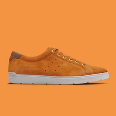 Add a pop of orange to your summer wardrobe. #MensFootwear #Comfort #Style #Sneaker Handmade Shoes Pattern, Shoes Pattern, Shoe Pattern, Handmade Shoes