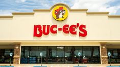 a buc - ee's store front with the door open