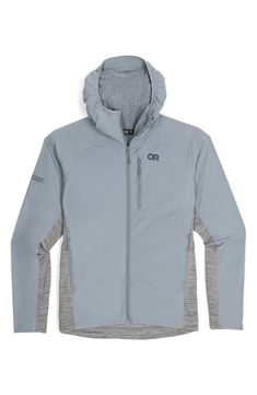 Move fast in the mountains or cold weather without overheating in this hoodie with a stretch-woven front and a grid fleece back. Lightweight insulation in the hood, sleeves and front helps ensure you snag that summit. Fixed hood   VerticalX Octa insulation   90% nylon, 10% spandex 20-denier front shell with 95% polyester, 5% spandex grid fleece back   Machine wash, tumble dry   Imported   bluesign®-approved fabric, made with tested and sustainably produced components Functional Gray Hoodie For Outdoor, Functional Gray Hoodie For Outdoor Activities, Gray Nylon Hooded Jacket With Long Sleeves, Functional Gray Nylon Hooded Jacket, Gray Nylon Hooded Outdoor Jacket, Functional Gray Hooded Jacket For Outdoor Activities, Functional Gray Hooded Jacket For Outdoor, Gray Hooded Jacket For Outdoor Activities, Functional Gray Hooded Jacket With Adjustable Hood