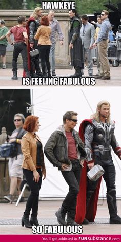 the avengers and captain america movie scene with caption that says they are in love