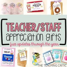 the teacher's staff appreciation gifts are great for teachers and their students to give