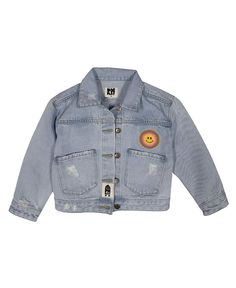 Petite Hailey Girls' Patched Denim Jacket - Little Kid, Big Kid Kids - Bloomingdale's Cute Denim Blue Spring Outerwear, Spring Cute Denim Jacket With Pockets, Denim Blue Cute Spring Outerwear, Cute Denim Jacket For Fall, Cute Winter Denim Jacket, Cute Medium Wash Denim Jacket For Spring, Cute Cotton Denim Jacket With Pockets, Cute Denim Blue Outerwear, Cute Medium Wash Denim Jacket