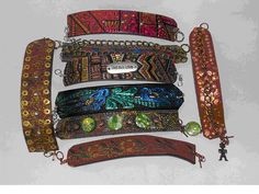 Think Crafts Blog – Craft Ideas and Projects – CreateForLess » Blog Archive » Cool Belt Bracelets By Barbara Matthiessen Cool Belt, Funky Bracelet, Handmade Leather Belt, Handmade Belts, Leather Crafts, Women Watches, Leather Projects, Leather Cuffs