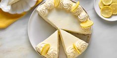 slices of lemon cake on a white plate