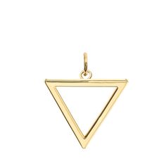 Triangle Charm Pendant/Necklace 14k Gold Triangle Jewelry In Gold Color, Triangle Pendant Necklace, Cheap Gold Triangle Jewelry, Triangle Yellow Gold 14k Jewelry, 14k Gold Triangle Shaped Jewelry, Elegant Gold Triangle Necklace, 14k Gold Triangle Jewelry, Minimalist Triangle Metal Necklace, Fashion Pendant