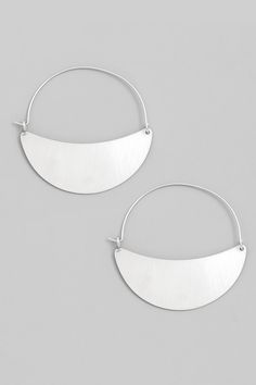 Jade & Jasper Half Round Hoop Earrings – Simple Life Trends LLC Metal Semi-circle Hoop Earrings For Pierced Ears, Semi-circle Metal Hoop Earrings For Pierced Ears, Metal Semi-circle Hoop Earrings, Earrings Simple, Simple Earrings, Simple Life, Silver Hoop Earrings, Silver Bracelet, Jade