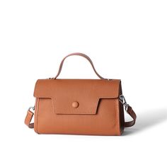 Free U.S. shipping. Style:  , color:Brown, suite for season：Spring, Summer, Autumn ，, Material Genuine Leather, Brown Leather Top Handle Crossbody Small Satchel Bag Flap Handbags Brown Leather Top, Satchel Bag, Leather Mini, Leather Top, Satchel Bags, Top Handle, North America, Brown Leather, Shoulder Bags