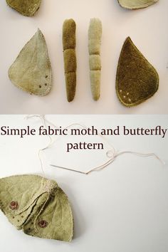 an image of simple fabric moth and butterfly patterns to make them look like they are made out of cloth