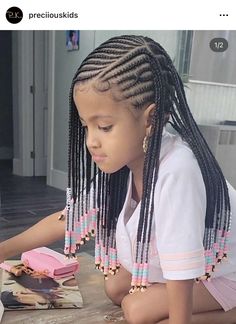 Kids Summer Braided Hairstyles, Cute Hairstyles For Black Kids, African Marketplace, Girls Braided Hairstyles Kids, Kid Braids, Toddler Braided Hairstyles, Toddler Braids, Kids Braids