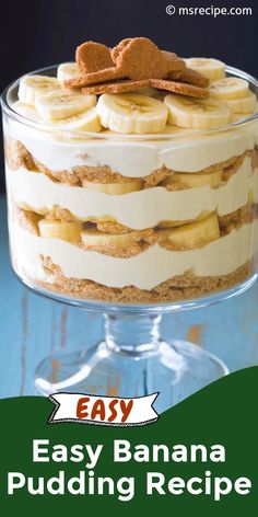 A simple step-by-step guide to making the famous Magnolia Bakery banana pudding at home. Creamy layers of pudding, bananas, and Nilla Wafers make this dessert a must-try. Pudding From Scratch Recipe, Banana Pudding Cake Recipe, Pudding From Scratch, Ms Recipes