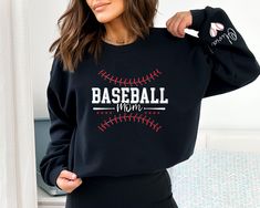 Personalized Baseball Mom Sweatshirt with Kids names, Baseball Hoodie For Women, Sports Mom Shirt, Mothers Day Gift, Family Baseball Shirt Thank you so much for choosing us! How To Order 1️⃣ Please review all the information provided before placing an order. 2️⃣ Select the shirt type and size using the drop down menu. 3️⃣ Select the color of the shirt using the following drop down menu. 4️⃣ Once all your desired items are in your cart you may complete your order by entering your payment method, Crew Neck Hoodie With Letter Print For Team Events, Baseball Season Black Sweatshirt With Graphic Print, Black Graphic Print Sweatshirt For Baseball Season, Black Sweatshirt With Graphic Print For Baseball Season, Black Sweatshirt For Team Events, Black Sporty Sweatshirt For Team Events, Black Casual Sweatshirt For Team Events, Black Sweatshirt With Letter Print For Team Events, Cotton Team Events Sweatshirt With Letter Print