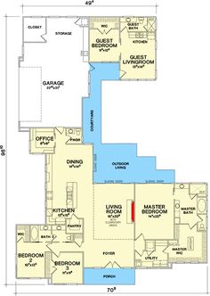 the floor plan for a two story house