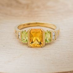 Citrine Engagement Ring, Citrine Ring Engagement, Montana Sapphire, Detailed Ring, Unique Materials, Unisex Ring, Gold Engagement Ring, Emerald Engagement Ring, Ring Style