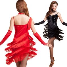 Fashioned with a shimmering sequined bodice, slender spaghetti straps, and a dynamic fringe skirt that grazes just above the knee, this ladies Latin tassel dress is the ideal choice for your next dance routine. material: polyester, lycra color: as shown type: latin fringe tassel costume above the knee pull on style spaghetti straps sequined bodice fringe skirt Glamorous Fringe Dress For Costume Party, Red Fringe Party Dress, Red Fringed Party Dresses, Red Fringe Dress For Party, Costume Party Flapper Dress With Fringe, Flapper Dress With Fringe For Costume Party, Fringe Flapper Dress For Costume Party, Elegant Red Dress With Fringe, Elegant Red Fringe Dresses