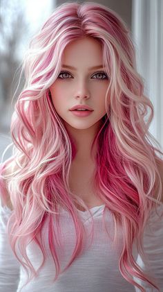 Natural Highlights, Hair Color Pink, Textured Waves, Cool Hair Color, Hair Color Ideas, Styling Tools