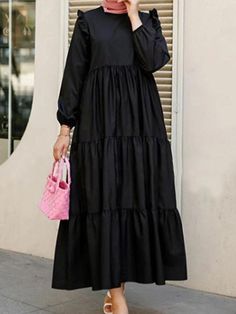 Black Frocks, Ethereal Elegance, Floral Frocks, Maxi Dress Outfit, Multi Dress, Flower Diy, Women Long Sleeve Dress, Custom Size Dresses, Sweater Dress Women