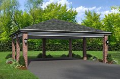 an image of a gazebo in the park