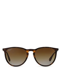 Ray-Ban Erica Polarized Classic Round Sunglasses, 54mm Brown Round Sunglasses With Uva Protection, Style Linen Shorts, Ray Ban Sunglasses Women, Ray Ban Erika, Protection Logo, Ray Ban Sunglasses Outlet, Classic Sunglasses, Brown Sunglasses, Havana Brown