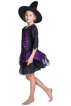 Newhui Girls Halloween glittering skull Witch black Dress Hat Kids Performance Vampire Suit Costume ** Figure out more concerning the fantastic product at the photo web link. (This is an affiliate link). Vampire Suit, Suit Costume, Dress Hat, Dress Hats