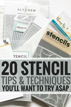 the words 20 stencils tips and techniques you'll want to try asap