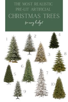 christmas trees with text overlay that reads,'farmhouse house christmas trees from amazon