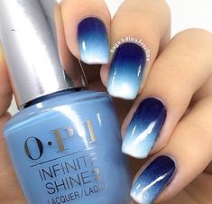 Nails Bride, Ombre Nail Art Designs, Nails Bridesmaid, Unghie Sfumate, Blue Nail, Bride Nails