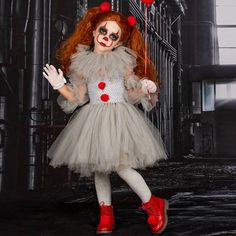 #kidscostumes #halloween #dressup #costumeparty #DIYcostumes #childrenscostumes #costumeideas #kidshalloween #costumeshop #costumeforkids #costumetrends #kidscostumeparty #costumeshopping #costumefun #kidscostumeshop Clown Costume Halloween, Scary Clown Halloween Costume, Victorian Sleeves, Birthday Fancy, Childrens Halloween Costumes, Clown Halloween Costumes, Cosplay Clothes, Kids Costumes Girls, Kids Carnival